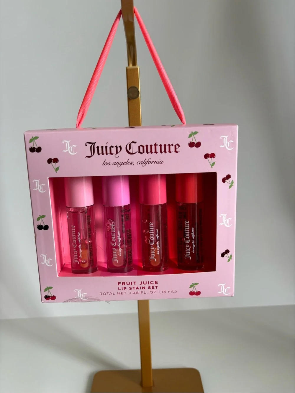 🍒Juicy Couture Fruit Juice Lip Stain 4-Piece Set Cherry Pink